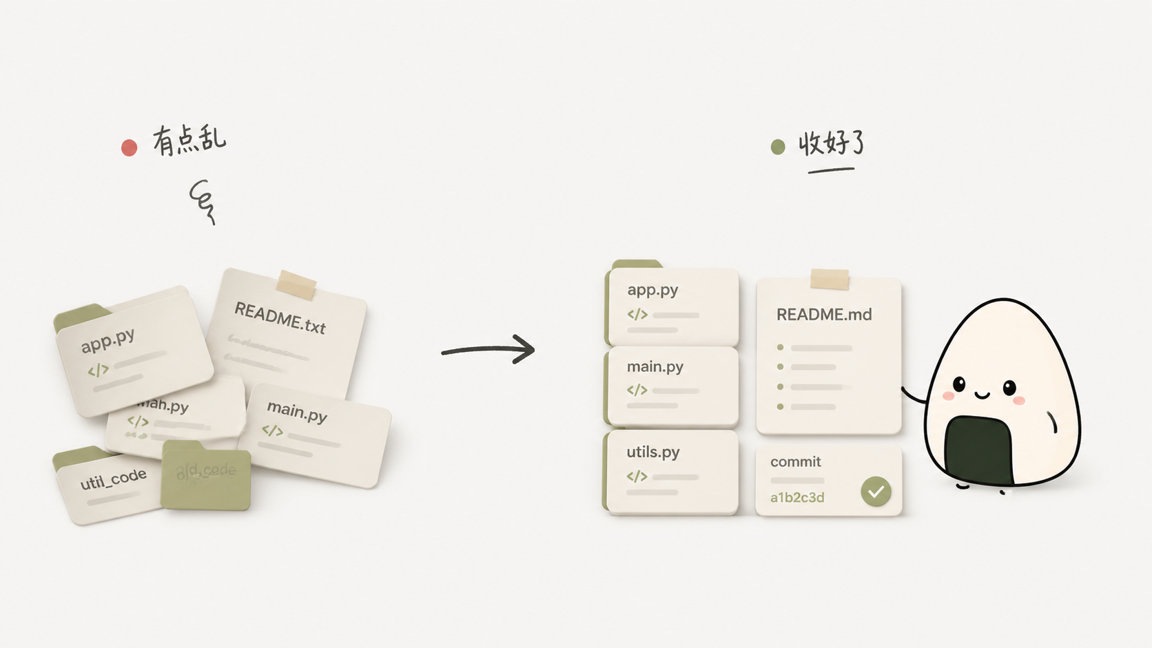 从杂乱项目到代码、README 和 Git 提交整齐一致 fantuan-illustration-01.png 从杂乱项目到代码、README 和 Git 提交整齐一致 fantuan-illustration-01.png 